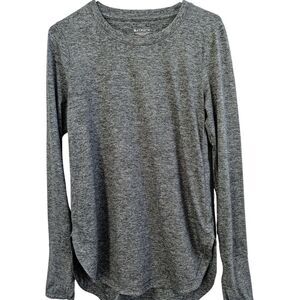 Athleta Uptempo Women's Long Sleeve Top Heather Greenish Gray Size Small Tall